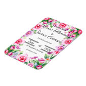 Roze en paarse bloemen flexibele fotomagneet magneet (Linkerzijde)