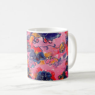 Roze en paarse bloemen Garden Oorspronkelijke Wate Koffiemok
