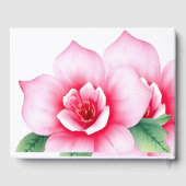 Roze en Paarse bloemen gastenboek (Achterkant)