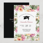 Roze en paarse bloemen kaart (Voorkant / Achterkant)