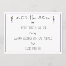 Roze en paarse bloemen  menu