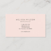 Roze en paarse bloemen Moderne handschrift Blush Visitekaartje (Achterkant)