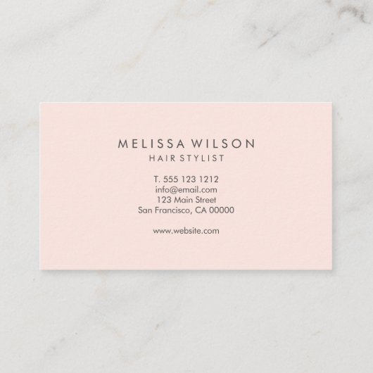 Roze en paarse bloemen Moderne handschrift Blush Visitekaartje (Achterkant)