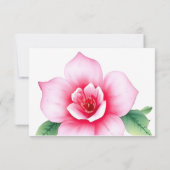 Roze en Paarse Bloemen Respons Kaart (Achterkant)