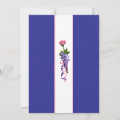 Roze en paarse bloemen  save the date (Achterkant)