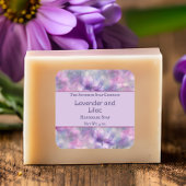 Roze en paarse bloemen Soap Cosmetics Bath Bombs Vierkante Sticker