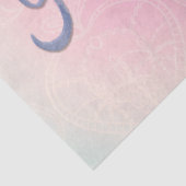 roze en paarse bloemen tissuepapier (Detail)