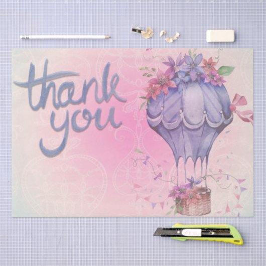 roze en paarse bloemen tissuepapier (Craft)