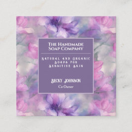 Roze en paarse bloemen Visitekaartje