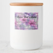 Roze en Paarse Bloemen waterdichte zeepdoos label Voedselcontainer Etiket (Voorkant)