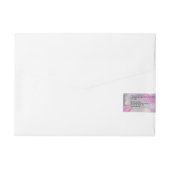 Roze en paarse bloemen Wrap-around potlabel Adreslabel Wikkel (Achterkant)