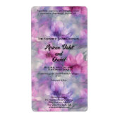 Roze en Paarse Bloemen Zeep Product Label (Voorkant)