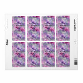 Roze en Paarse Bloemen Zeep Product Label (Full Sheet)