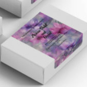 Roze en Paarse Bloemen Zeep Product Label