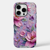 Roze en Paarse bloemenovervloed Case-Mate iPhone Case (Achterkant)