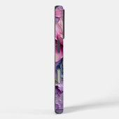 Roze en Paarse bloemenovervloed Case-Mate iPhone Case (Achterkant / Rechts)