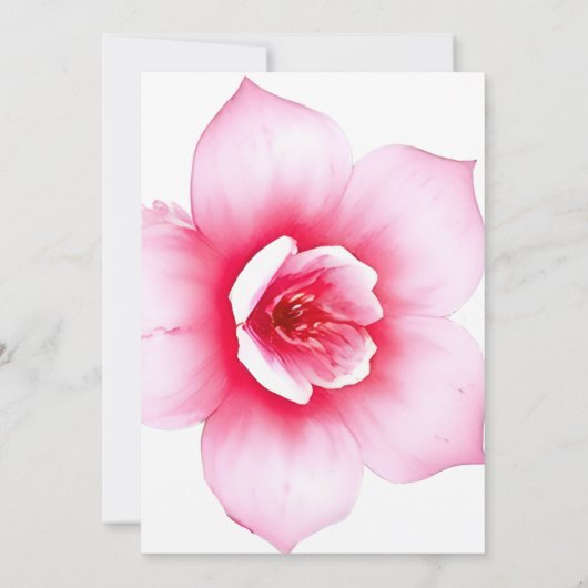 Roze en Paarse bloemenuitnodiging Kaart (Achterkant)