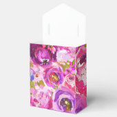 Roze en Paarse Bloemige Bruiloft Bedankdoosjes (Geopend)