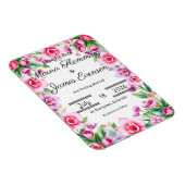 Roze en paarse bloemige flexibele fotomagneet magneet (Rechterzijde)