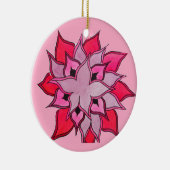 Roze en paarse bloemkunst keramisch ornament (Rechts)