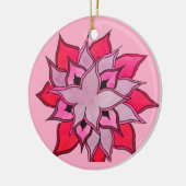Roze en paarse bloemkunst keramisch ornament (Links)