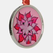 Roze en paarse bloemkunst metalen ornament (Rechts)