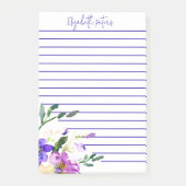 Roze en paarse bloemstuk gepersonaliseerd post-it® notes (Voorkant)