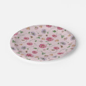 Roze en Paarse Bord van Floral-wijn (Gekanteld)