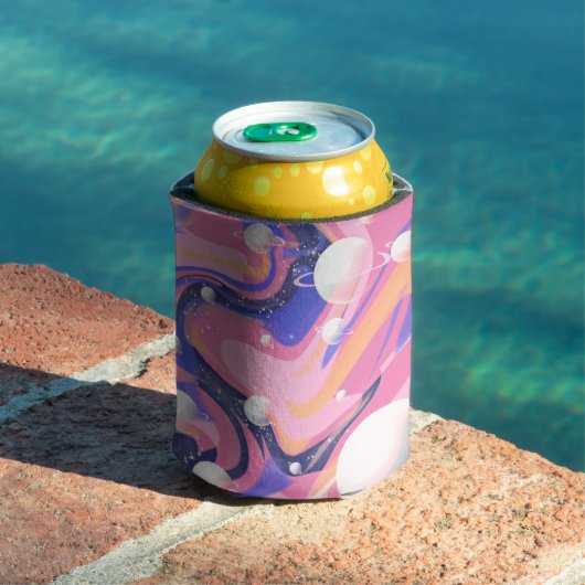 Roze en Paarse buitenruimte wervelen Abstract Blikjeskoeler (Insitu Zwembad)