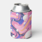 Roze en Paarse buitenruimte wervelen Abstract Blikjeskoeler (Blikje Voorkant)