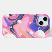 Roze en Paarse buitenruimte wervelen Abstract Case-Mate iPhone Case (Achterkant (horizontaal))