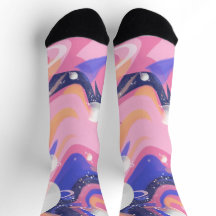 Roze en Paarse buitenruimte wervelen Abstract