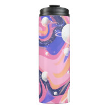 Roze en Paarse buitenruimte wervelen Abstract