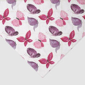 Roze en Paarse butterflies (Design 59 Roze reeks) Tissuepapier (Detail)