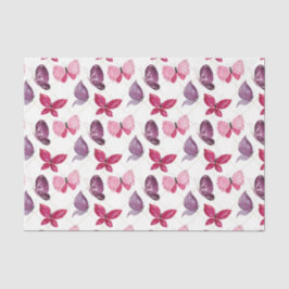 Roze en Paarse butterflies (Design 59 Roze reeks) Tissuepapier