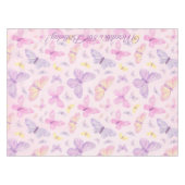 Roze en Paarse Butterfly Party Tafeldoek Tafelkleed (Voorkant (Horizontaal))