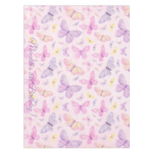 Roze en Paarse Butterfly Party Tafeldoek
