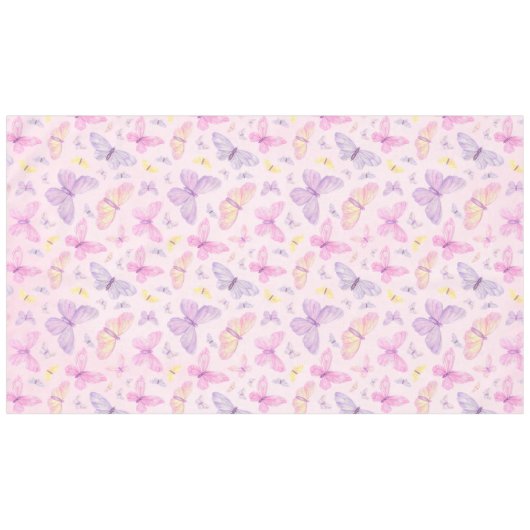Roze en Paarse Butterfly Party Tafeldoek Tafelkleed (Voorkant (Horizontaal))