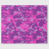 Roze en Paarse Camo Cadeaupapier (Vlak)