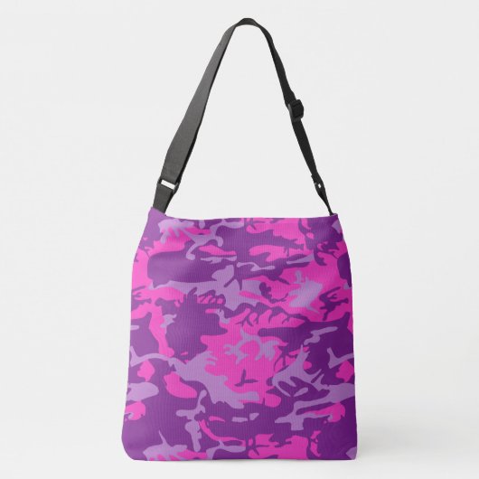 Roze en Paarse Camo Crossbody Tas (Achterkant)