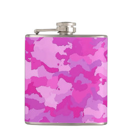 Roze en Paarse Camo Heupfles