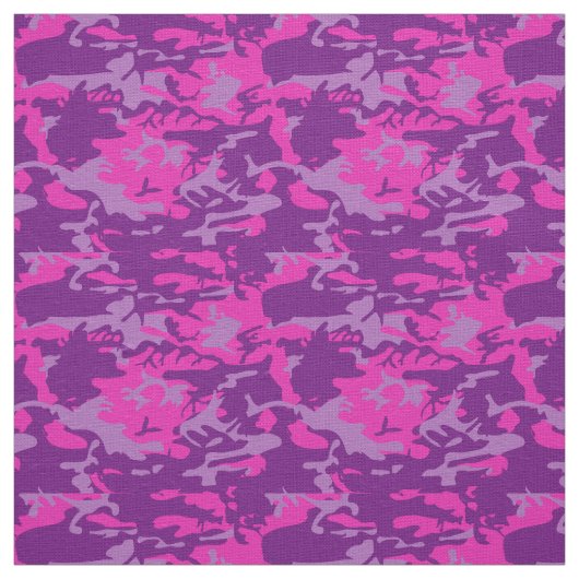 Roze en Paarse Camo Stof (Swatch)