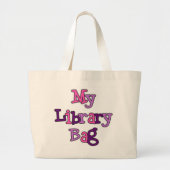 Roze en Paarse Canvas tas van de Bibliotheek van d (Voorkant)