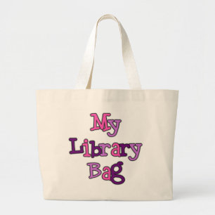 Roze en Paarse Canvas tas van de Bibliotheek van d