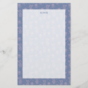 Roze en Paarse Cartoon Cactus Patroon Briefpapier