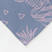 Roze en Paarse Cartoon Cactus Patroon Fleece Deken (Hoek)