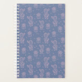 Roze en Paarse Cartoon Cactus Patroon Planner (Voorkant)