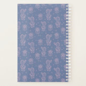 Roze en Paarse Cartoon Cactus Patroon Planner (Achterkant)
