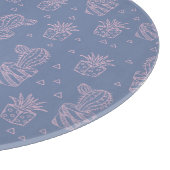 Roze en Paarse Cartoon Cactus Patroon Snijplank (Hoek)