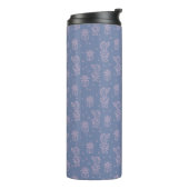 Roze en Paarse Cartoon Cactus Patroon Thermosbeker (Gedraaid links)